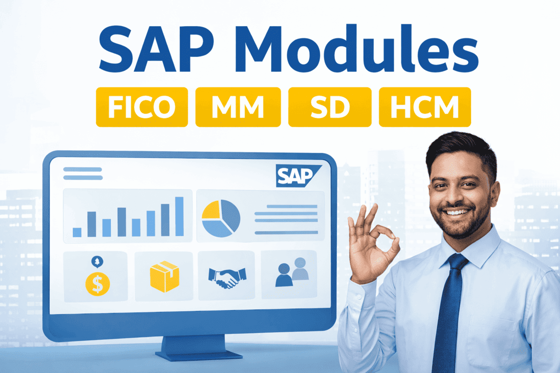SAP Modules list explained – FICO MM SD HCM